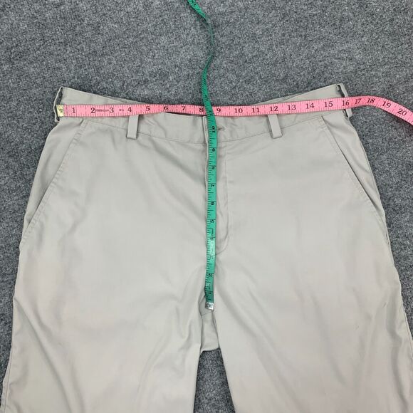 Nike Golf Shorts Mens 32 Beige Dri Fit Flat Front Tech Performance Stretch Chino - Picture 6 of 13